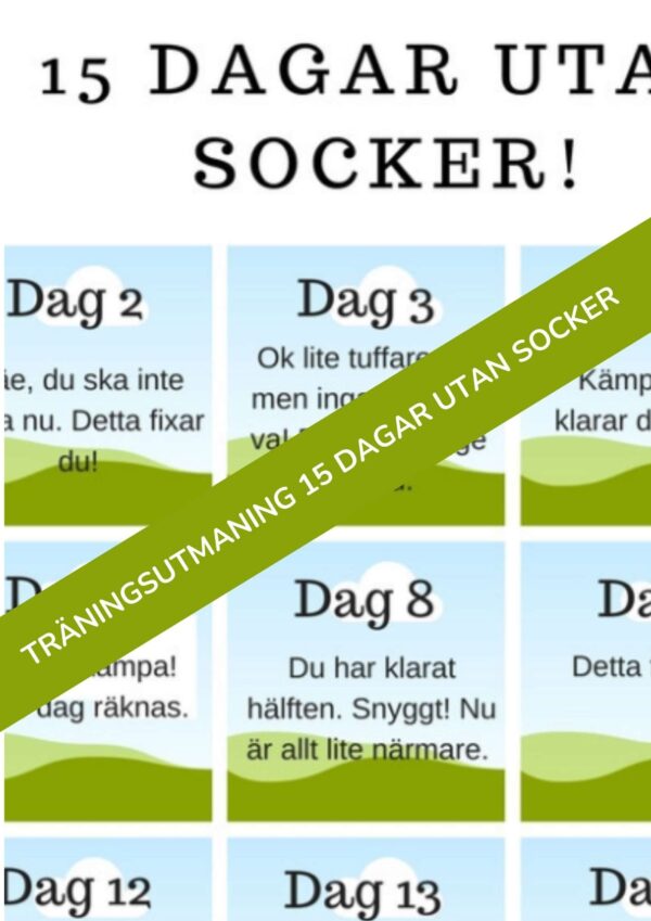 Träningsutmaning 15 dagar utan socker