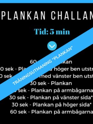 Träningsutmaning Plankan Challenge