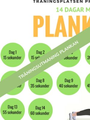 Träningsutmaning plankan. Effektiv utmaning för fettförbränning.