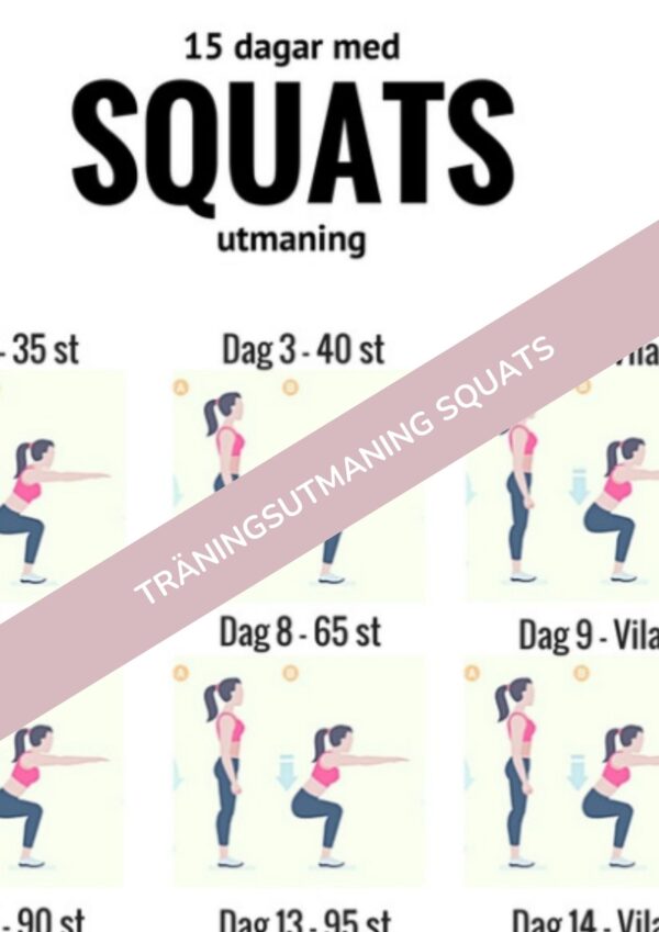 Träningsutmaning squats. Effektiv övning för dina ben.