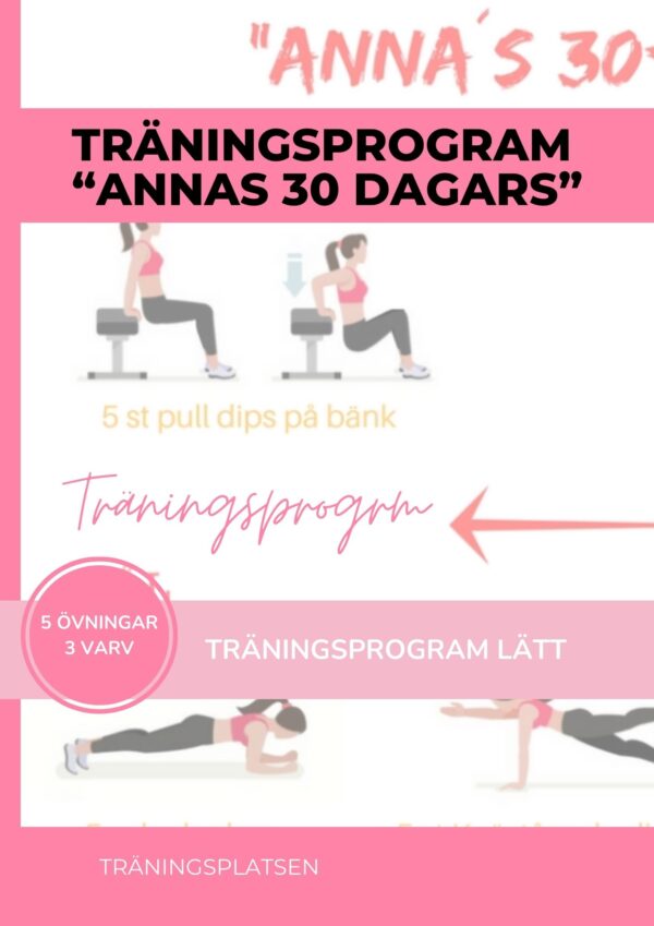 Träningsprogram Annas 30 dagars