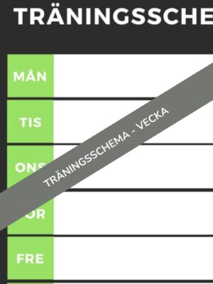 Träningsschema vecka - följ upp din träning med detta schema