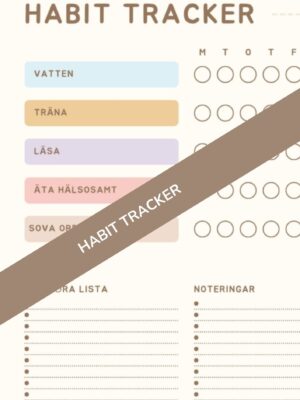 Habit tracker för att följa din utveckling