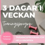 Träningsprogram 3 dagar i veckan